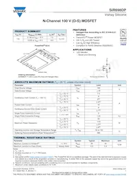 SIR698DP-T1-GE3 Datasheet Cover