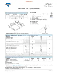 SIR804DP-T1-GE3 Datasheet Cover