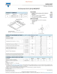 SIR818DP-T1-GE3 Datasheet Cover