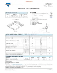 SIR846DP-T1-GE3 Datasheet Cover
