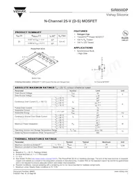SIR850DP-T1-GE3 Datasheet Cover