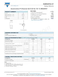 SQM50P03-07_GE3 Datasheet Cover
