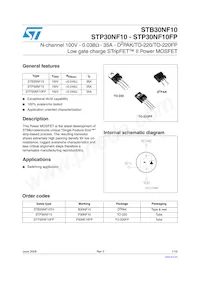STB30NF10T4 Datasheet Cover