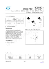 STB60NF10T4 Datasheet Cover