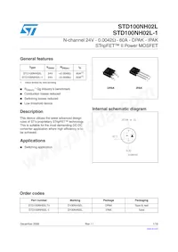 STD100NH02LT4 Datasheet Copertura