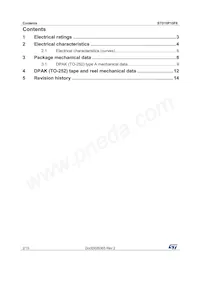 STD10P10F6 Datasheet Page 2
