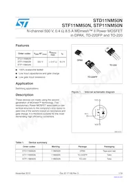 STD11NM50N Datasheet Cover