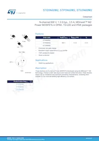 STD5N60M2 Datenblatt Cover