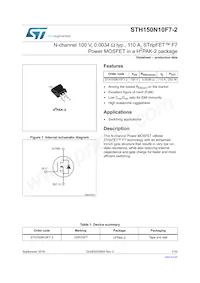 STH150N10F7-2 Datasheet Cover