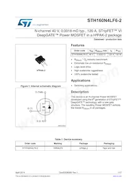 STH160N4LF6-2 Datasheet Cover
