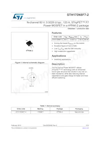 STH170N8F7-2 Datasheet Copertura