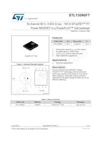 STL130N6F7 Datasheet Copertura