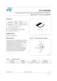 STL16N65M5 Datasheet Cover