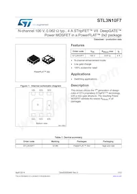 STL3N10F7 Datasheet Copertura