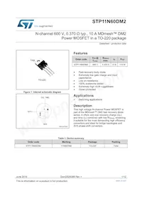 STP11N60DM2 Datasheet Cover