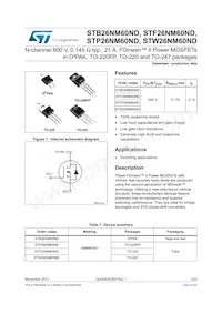 STP26NM60ND Datasheet Cover