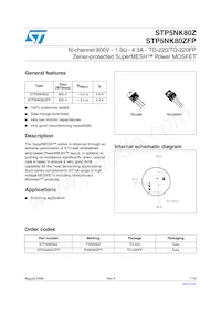 STP5NK80ZFP Datasheet Cover