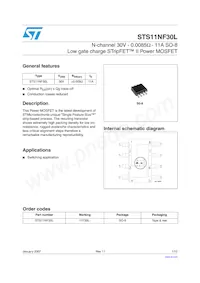STS11NF30L Datasheet Cover