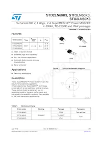 STU2LN60K3 Datasheet Cover