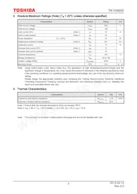 TK10A60E Datasheet Page 2