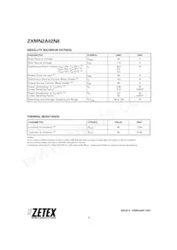 ZXMN2A02N8TA Datasheet Pagina 2