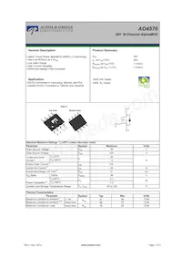 AO4576 데이터 시트 표지