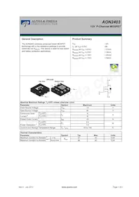 AON2403 데이터 시트 표지