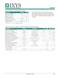 CPC3980ZTR Datasheet Page 2