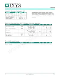CPC5602CTR Datasheet Pagina 2