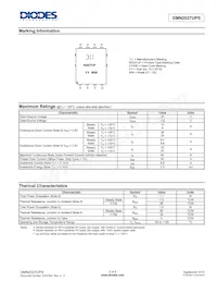 DMN2027UPS-13 Datasheet Page 2