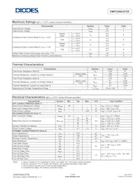 DMP2066UFDE-7 Datasheet Page 2