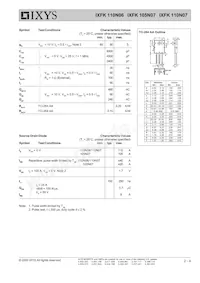 IXFK110N07 Datasheet Page 2