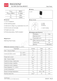 R6020ENZC8 Datasheet Copertura