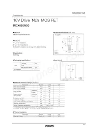 RDX080N50FU6 Datasheet Copertura