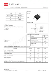 RSF014N03TL Datasheet Copertura