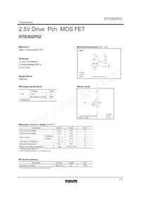 RTE002P02TL Datasheet Cover
