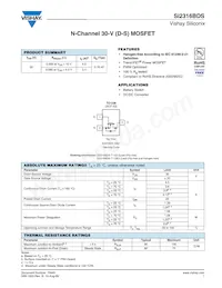 SI2316BDS-T1-E3 Datasheet Cover