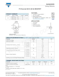 SI2323DDS-T1-GE3 Datasheet Cover