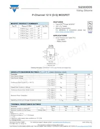 SI2333DDS-T1-GE3 Datasheet Cover