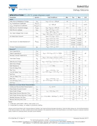 SIA437DJ-T1-GE3 Datasheet Page 2