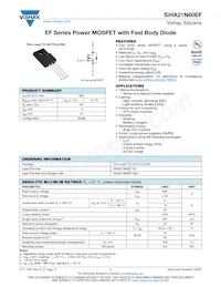 SIHA21N60EF-E3 Datasheet Cover