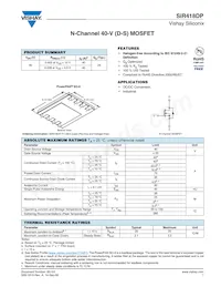 SIR418DP-T1-GE3 Datasheet Cover