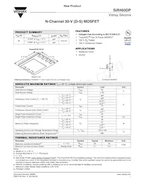 SIR460DP-T1-GE3 Datasheet Cover