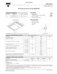 SIR476DP-T1-GE3 Datasheet Cover