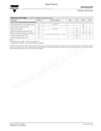 SIR492DP-T1-GE3 Datasheet Page 3