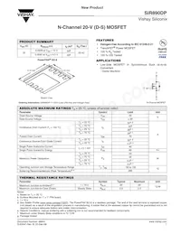SIR890DP-T1-GE3 Datasheet Cover