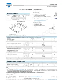 SIS890DN-T1-GE3數據表 封面