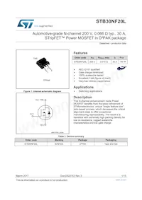 STB30NF20L Datasheet Cover