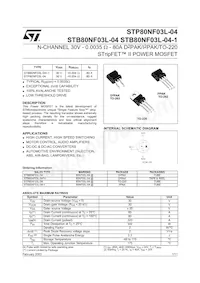 STB80NF03L-04-1 Datasheet Cover