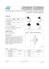 STF28NM50N Datasheet Cover